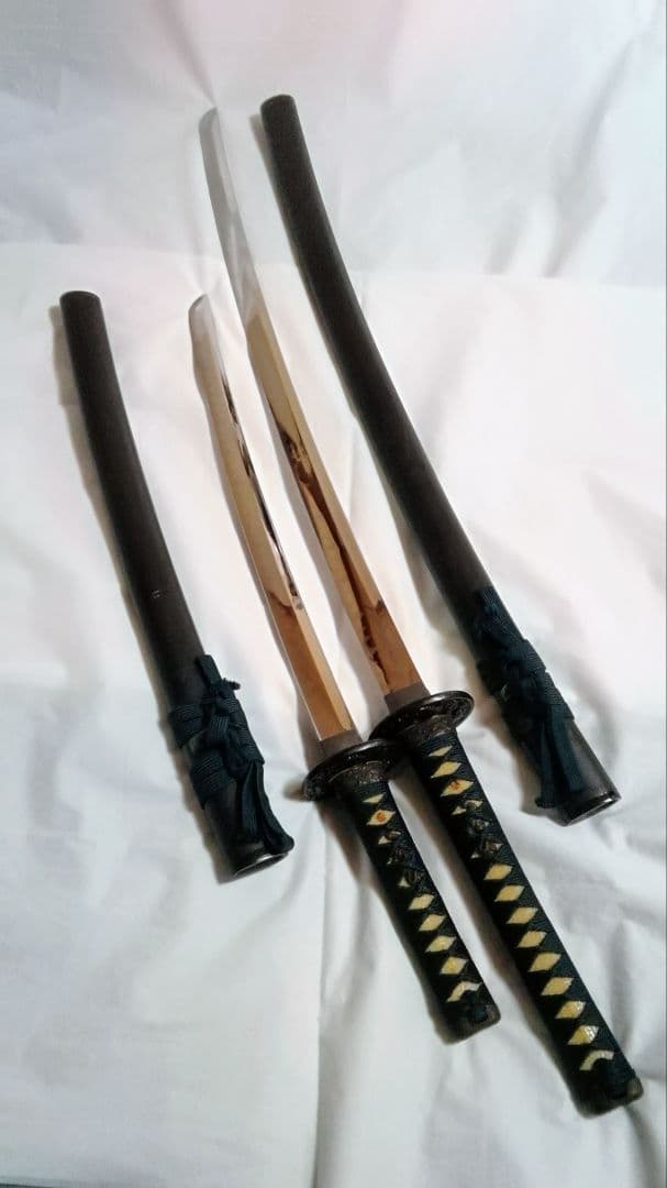 模造刀　2本セット　コスプレ　防犯　太刀　脇差し　ハ 模造刀 2本セット コスプレ 防犯 太刀 脇差し ハ