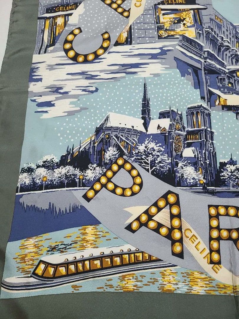 大判シルクスカーフ CELINE パリの冬
