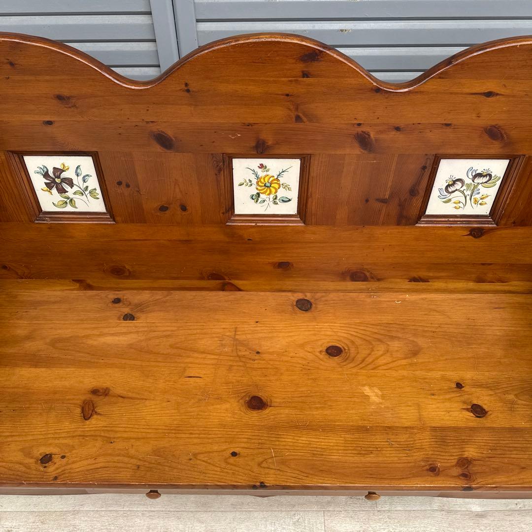 スペイン製 タイル ACTUS バレンシア 長椅子 ベンチ パイン材 - メルカリ