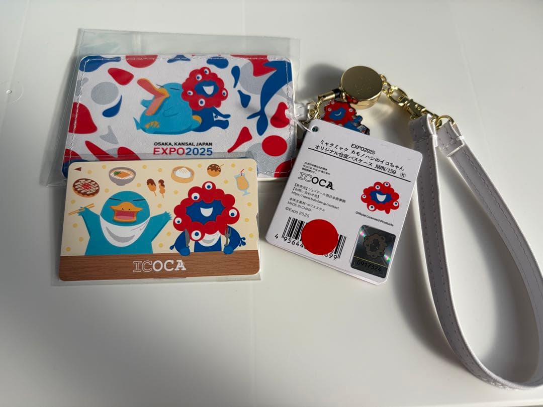 2025大阪関西万博 ミャクミャク 記念ICOCA 合皮パスケース セット