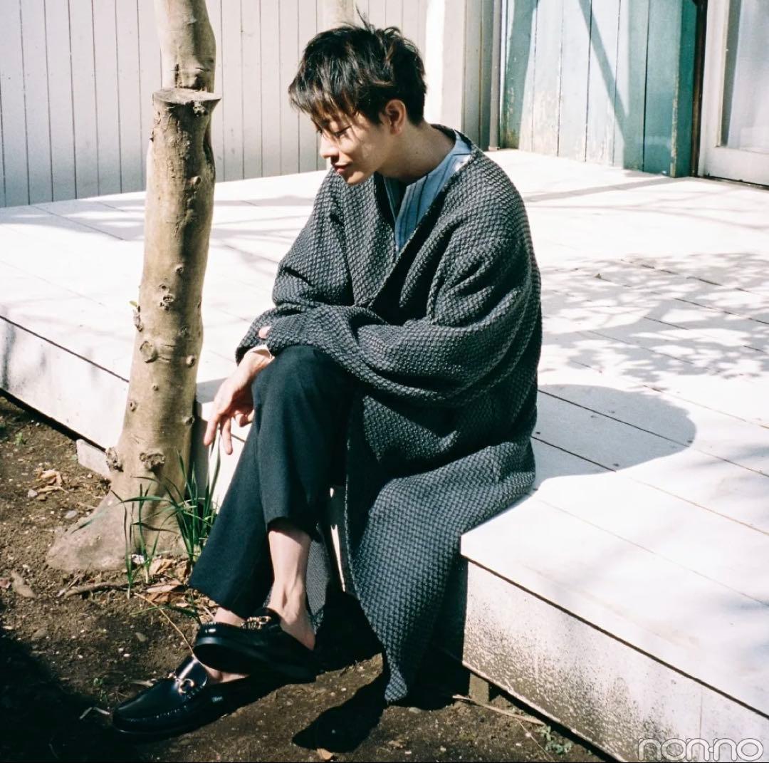 rainmaker ノーカラーコート　佐藤健さん着用 RAINMAKER レインメーカー ノーカラー ロングジャケット メンズ NO