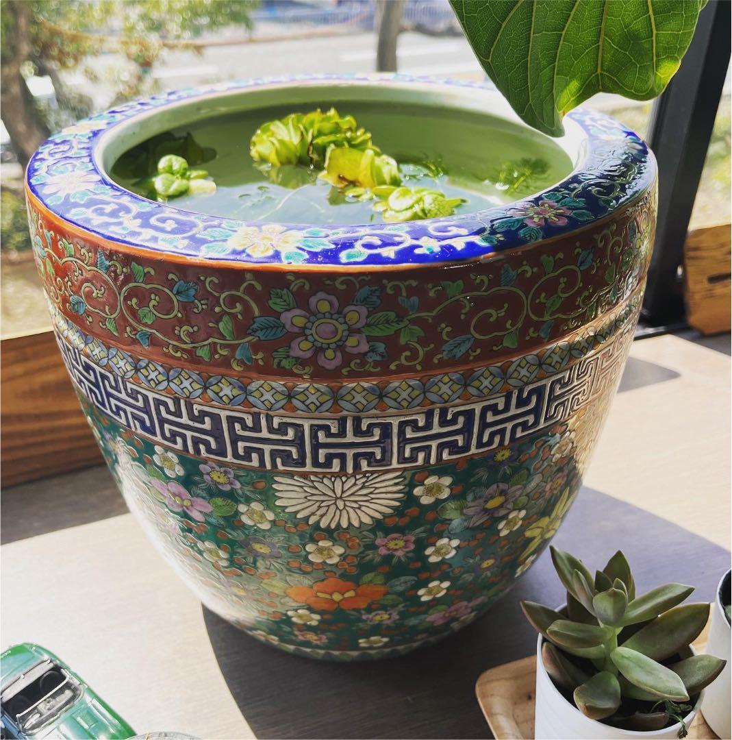 火鉢特大手あぶり火鉢伊万里有田瀬戸植木鉢メダカ鉢骨董