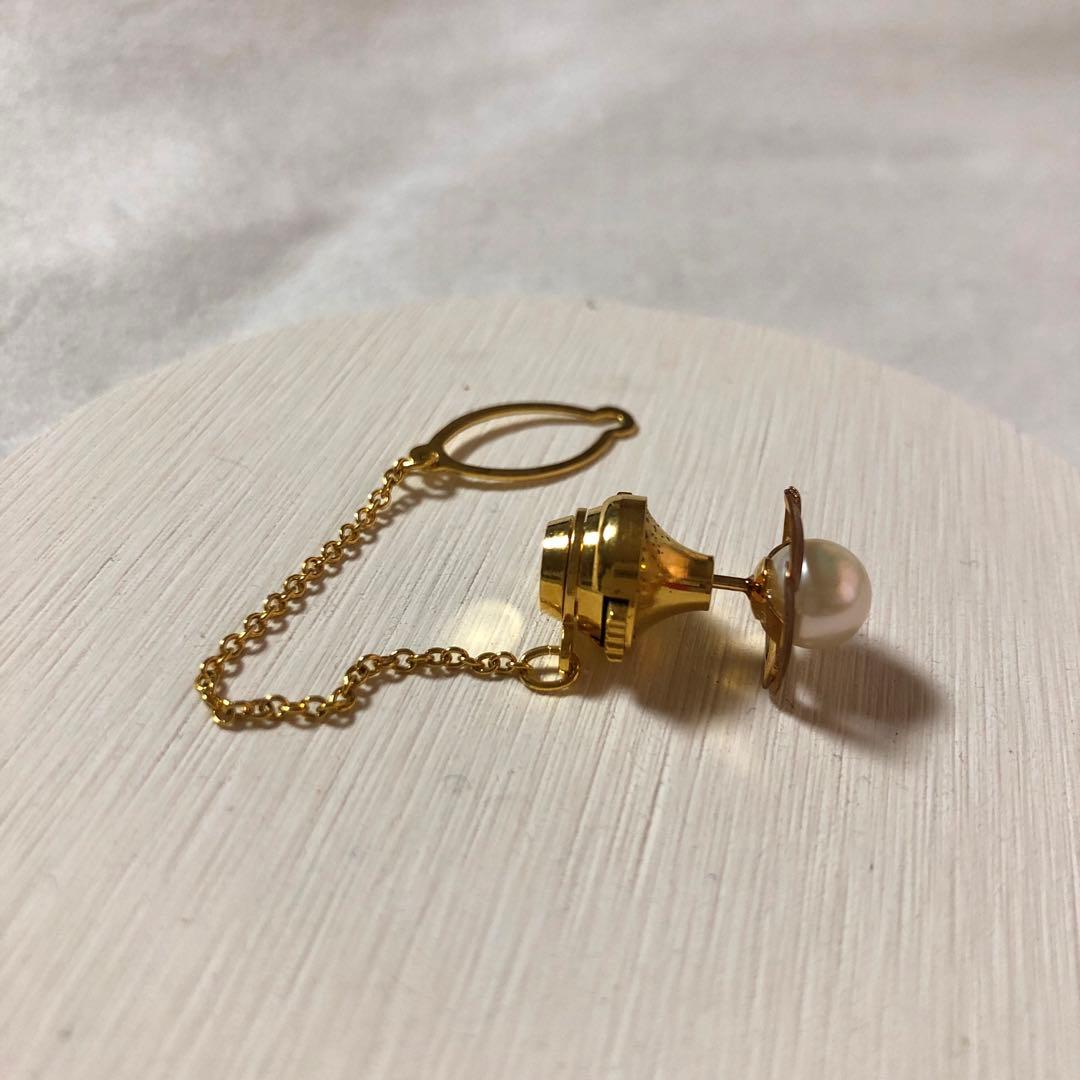 本真珠 タイタック K18 ネクタイピン - メルカリ