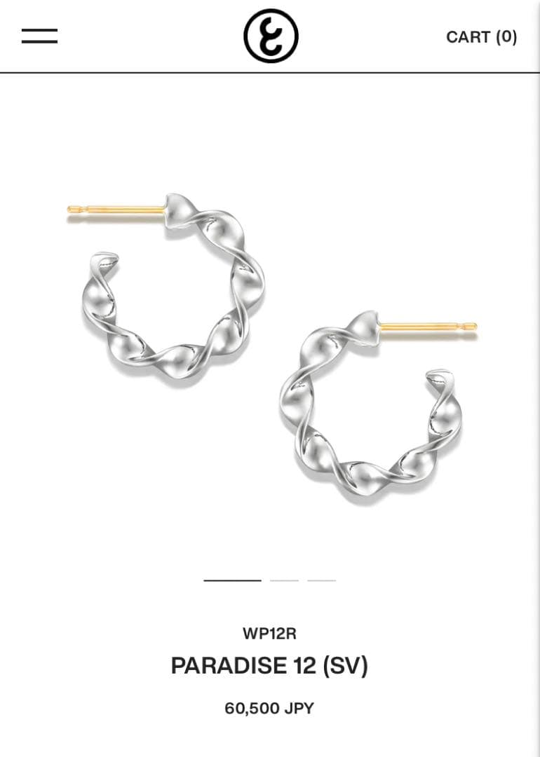 AVALANCHE アバランチ 14Kホワイトゴールド スタッズ ピアス 9mm 14K