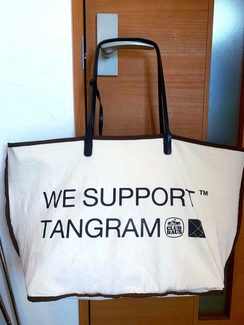 希少 良品 即完売 クラブハウス×タングラム リバーシブル トートバッグ