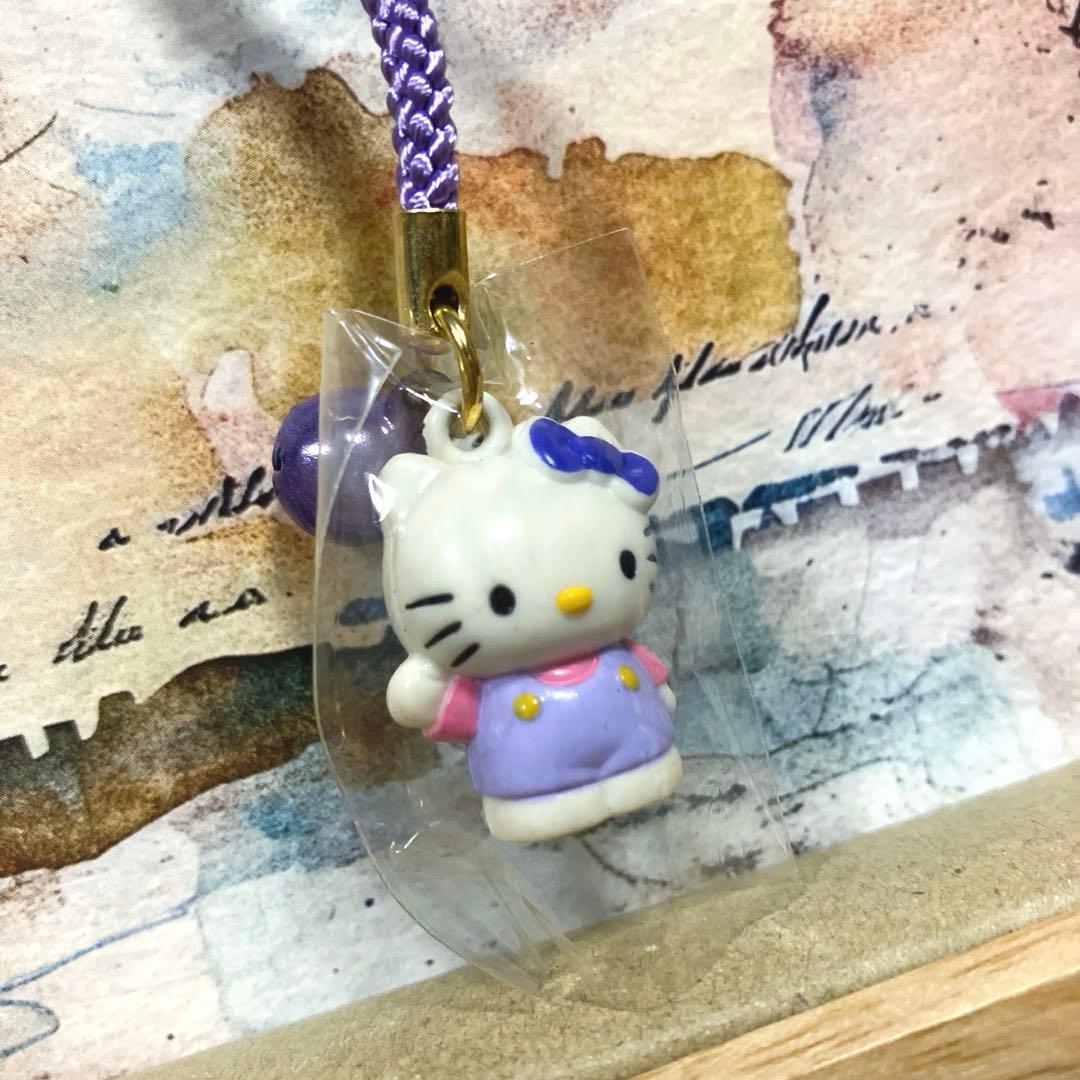 ハローキティ 根付け ラベンダーキティ 鈴 ストラップ 北海道 1998年