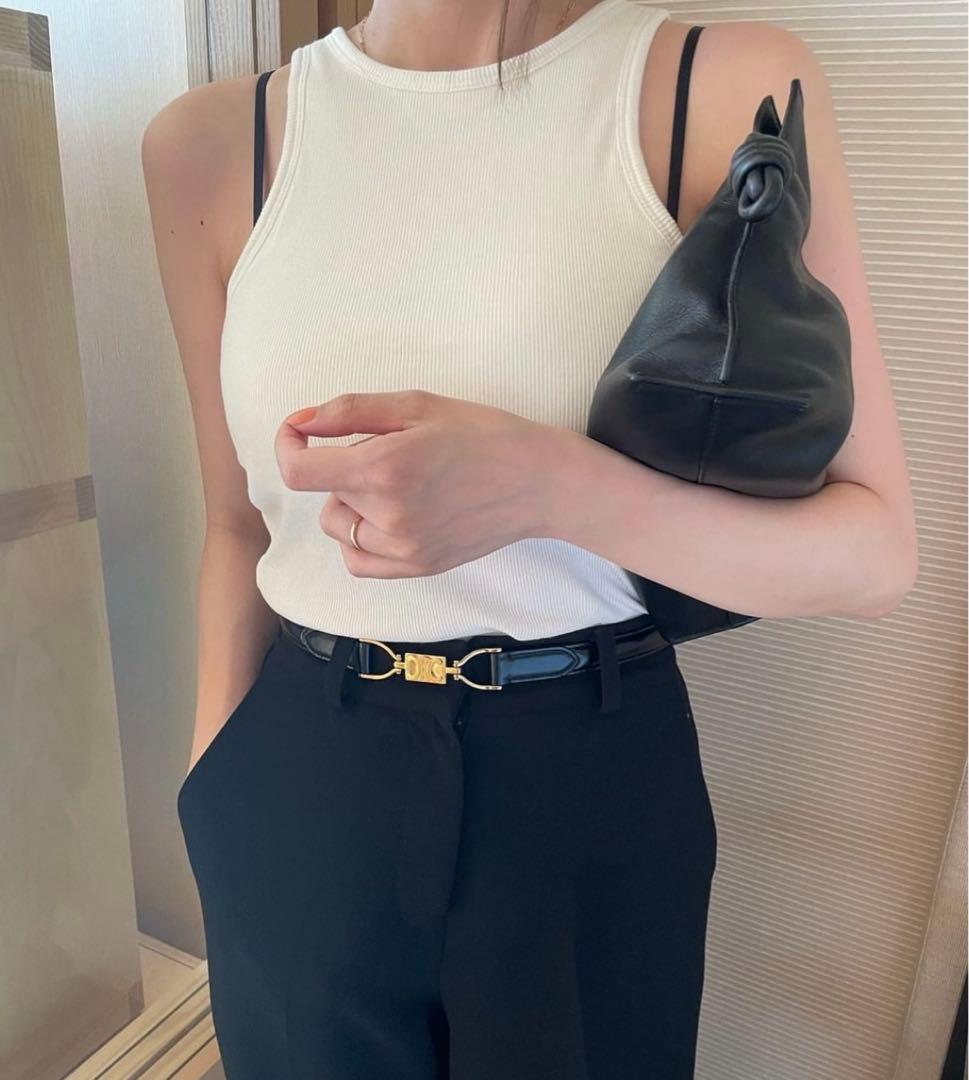 CELINE スモール ブロックトリオンフベルト/スムースカーフスキン スモール トリオンフ ベルト / スムースカーフスキン ブラック