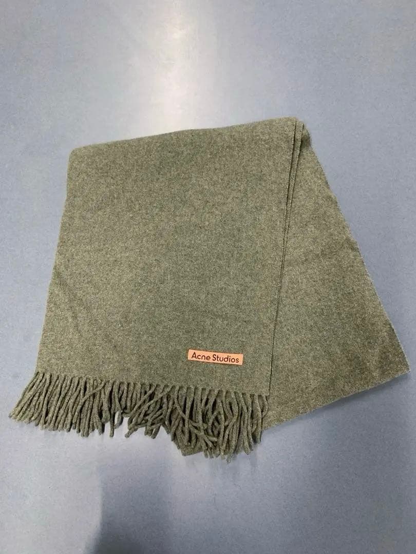 Acne Studios フリンジウールスカーフ オーバーサイズ CA0209 Acne Studios - フリンジウールスカーフ - オーバーサイズ - グレー