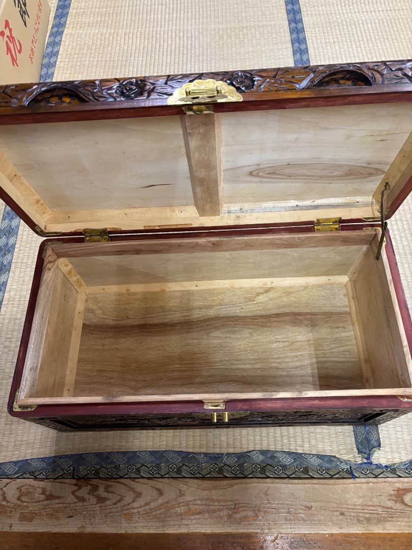 木彫 箱 つづら アンティーク