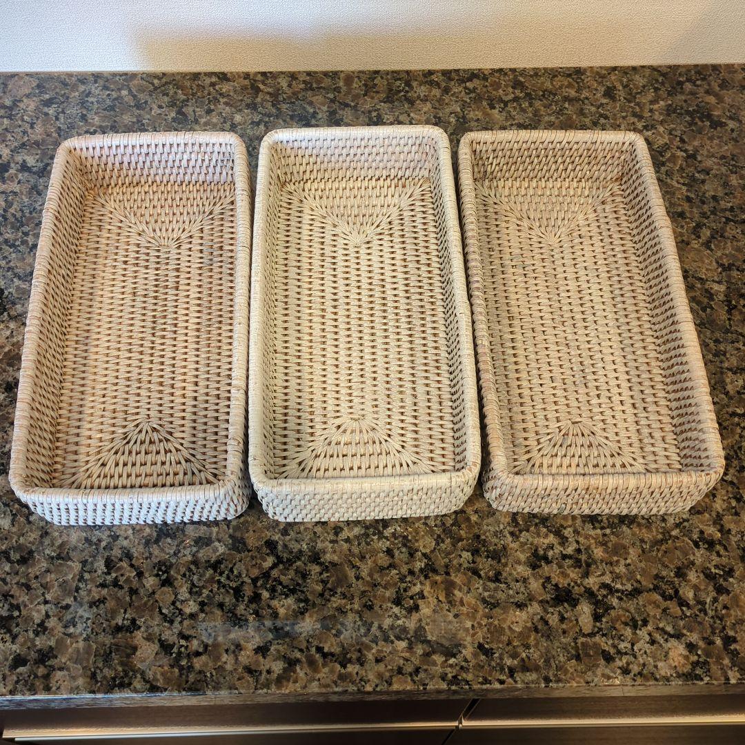 BAOLGI バスルームトレイ ホワイト BAOLGI ラタンバス ルーム トレーホワイト