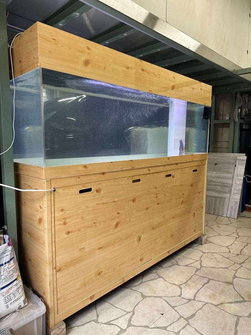[引き取り限定] 大型水槽 木製キャビネット セット ニッソー 90cm水槽用 組立スチールキャビネット 900 の通販