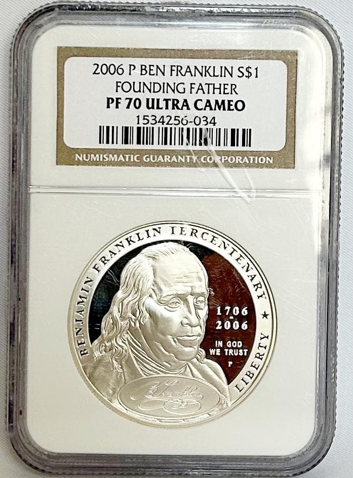 ベン・フランクリン2006年アメリカNGCMS70 1534256-034 bullionshark-2006-p-franklin-