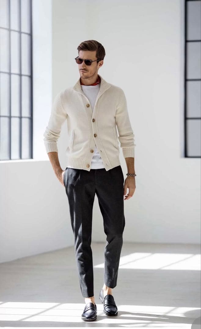 新品 ザノーネ キョート オフホワイト 48 ZANONE CHIOTO