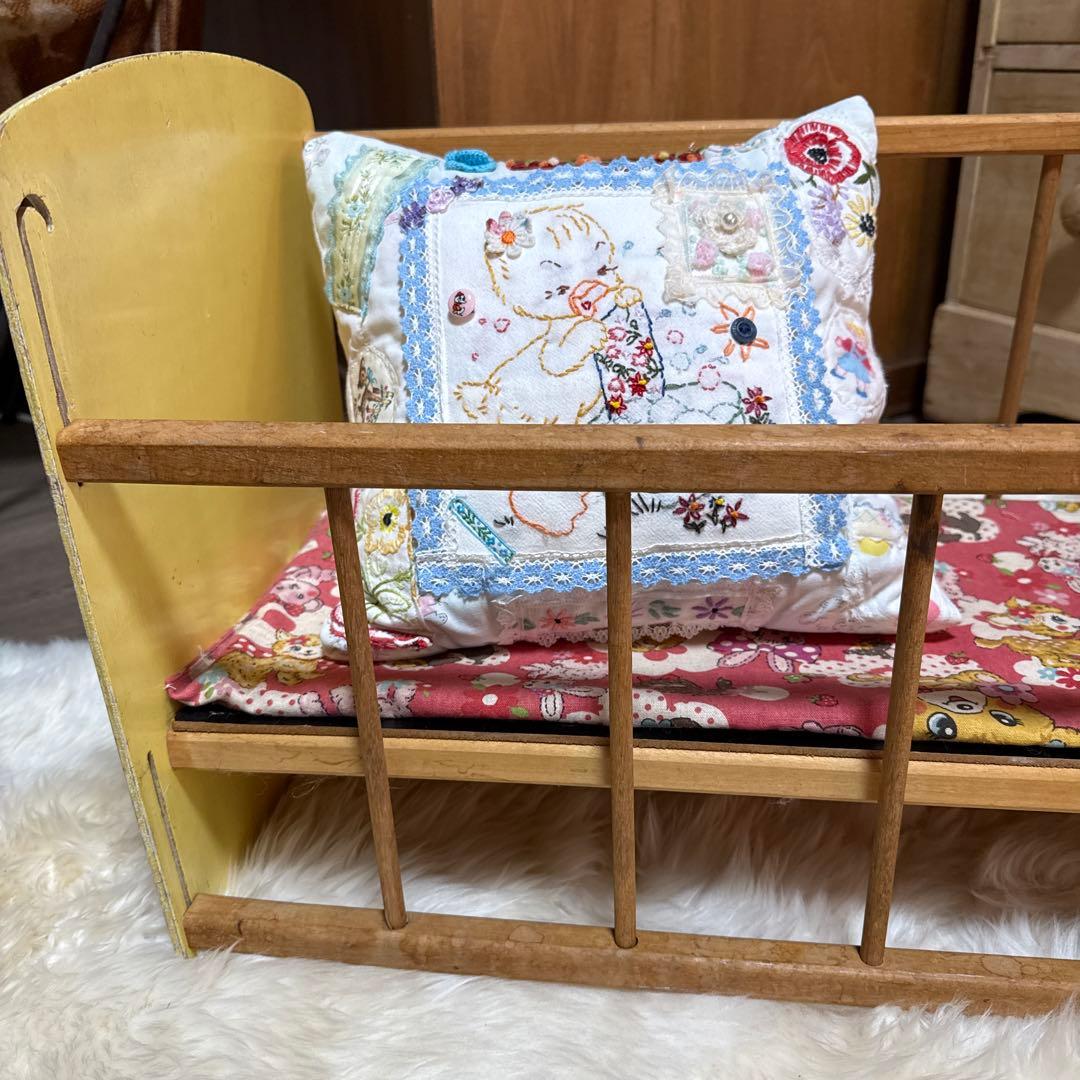 かわいいドールベッドラバードールアンティークビンテージシャビーシック