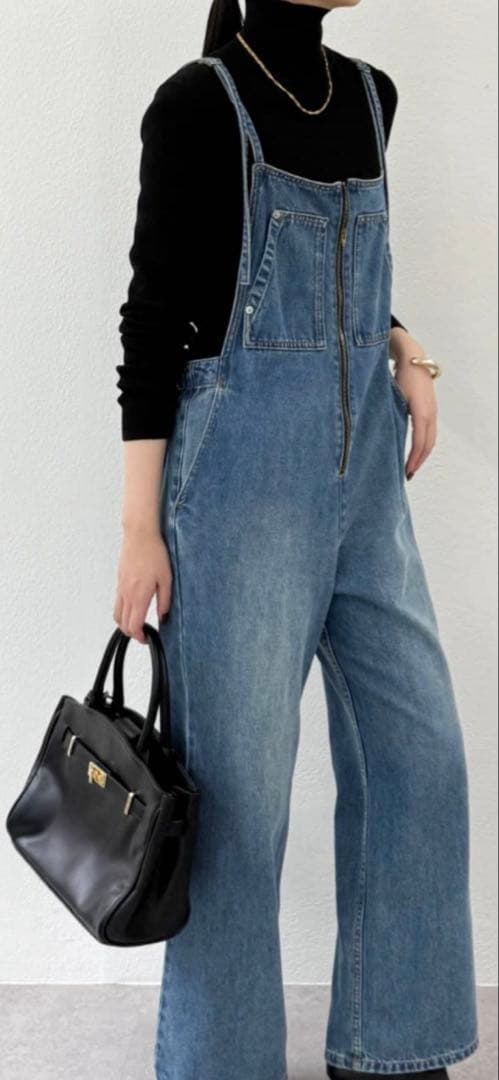 デニムオールインワン MOUSSY | BACK SLIT DENIM オールインワン (オールインワン ) |SHEL