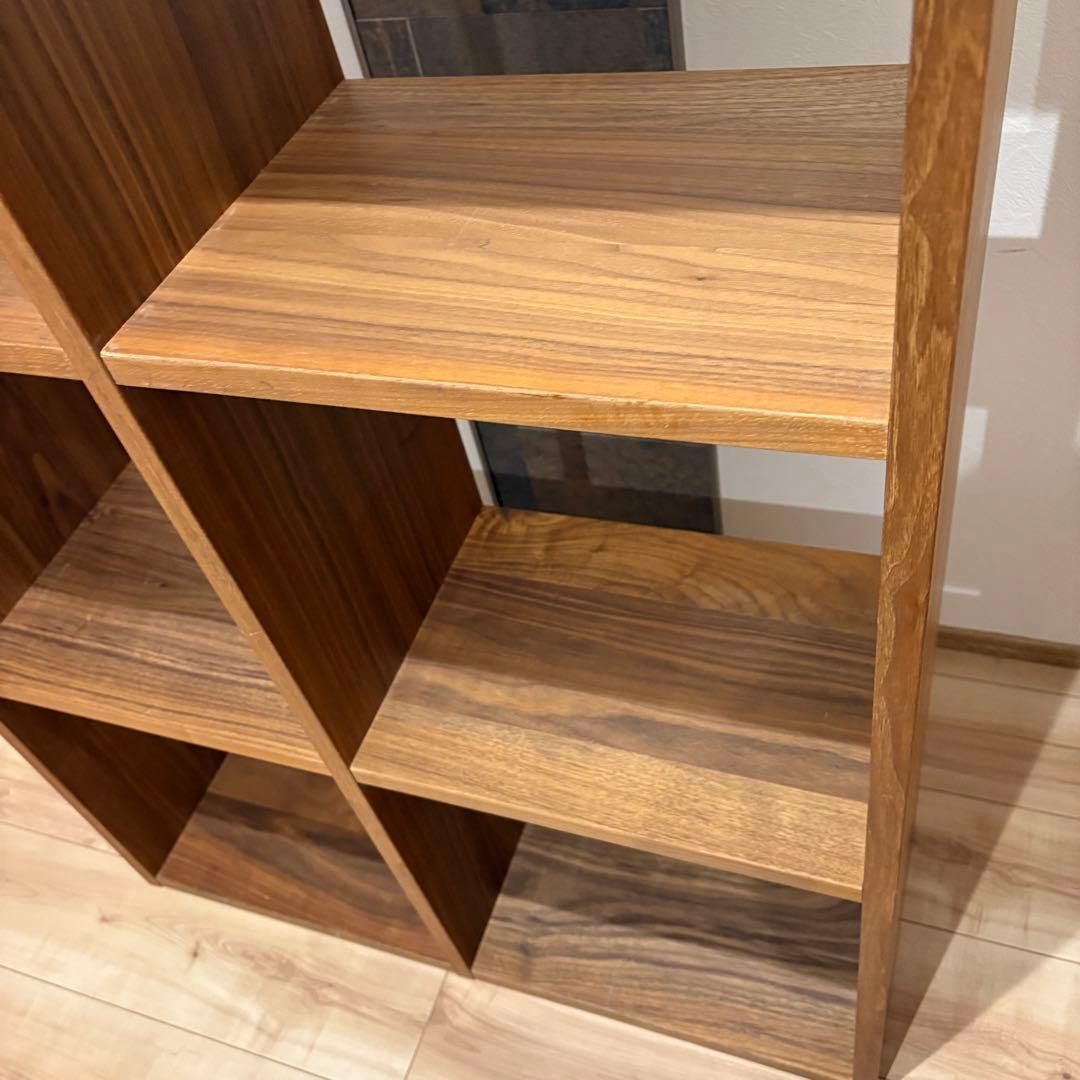 《送料込》無印良品　スタッキングシェルフ　ウォールナット材　チェスト　3段×2列