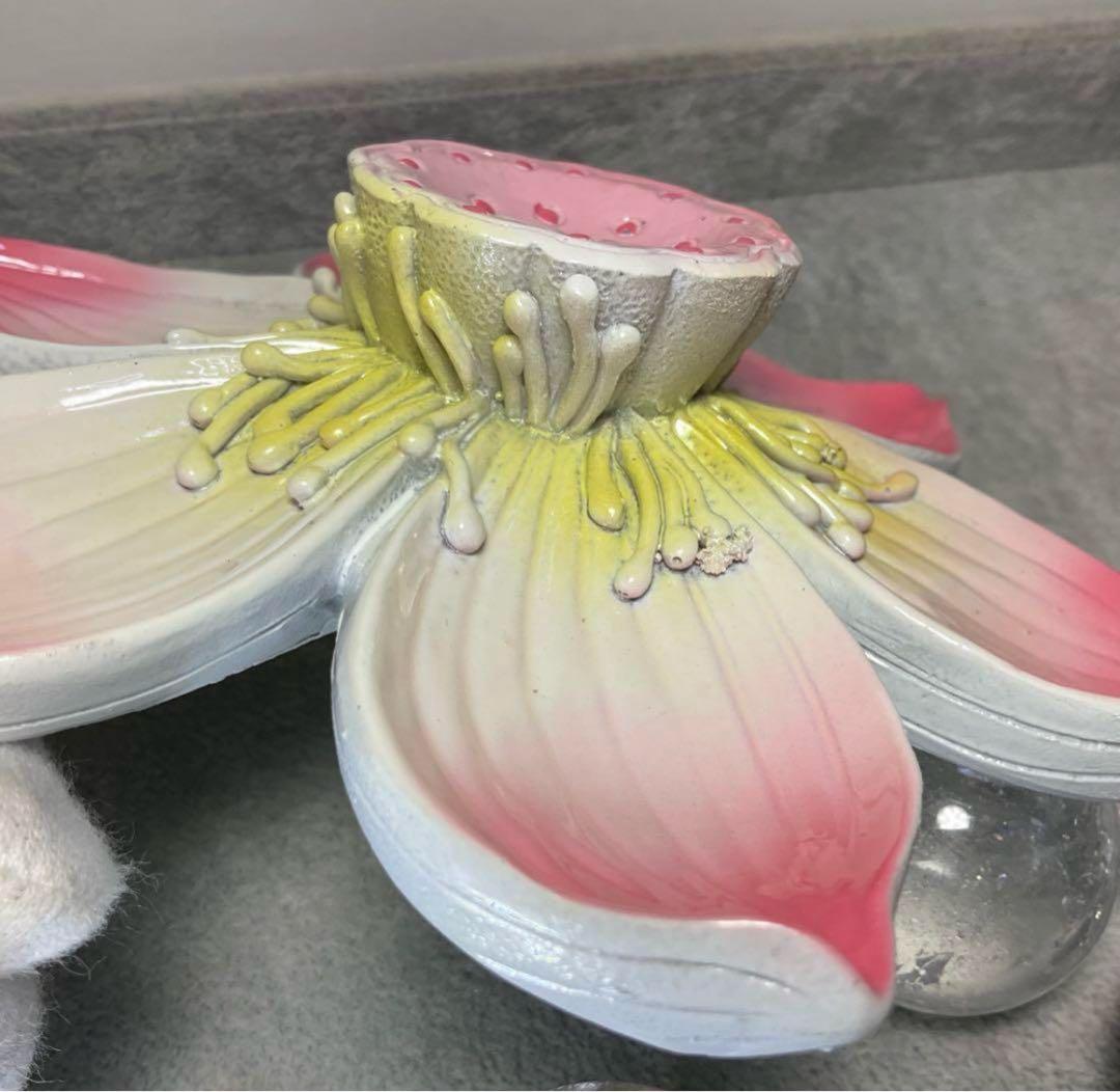 Z215-1半額特価アイリスクォーツ虹入り水晶スフィア蓮花台座セット