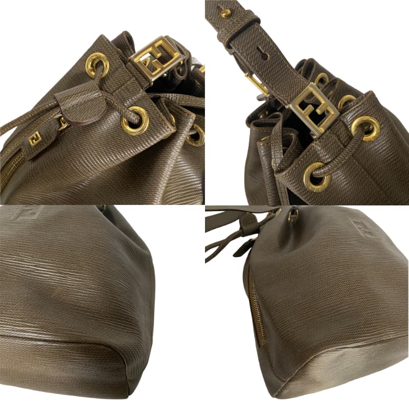 そまり様専用 フェンディ 巾着型ショルダーバッグ ヴィンテージ レザー