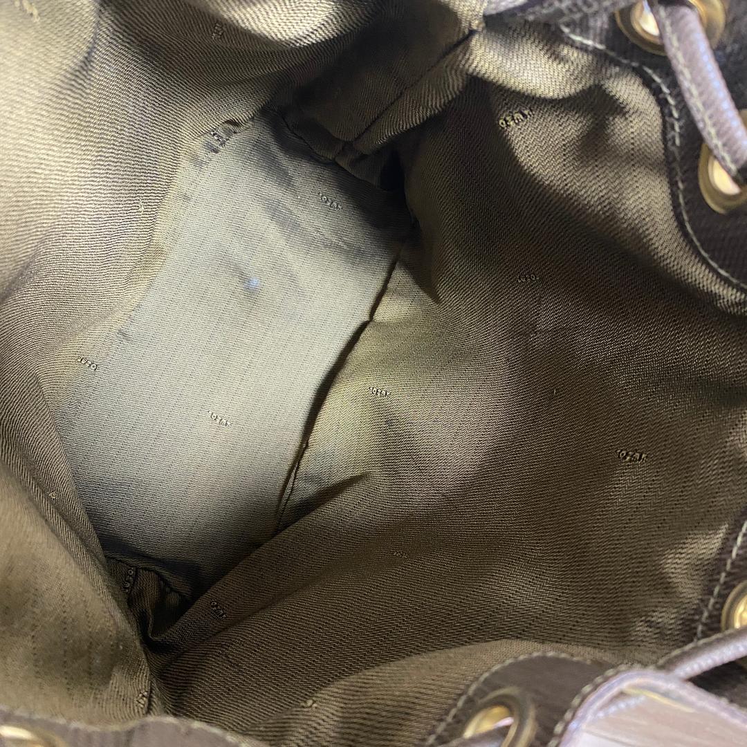 そまり様専用 フェンディ 巾着型ショルダーバッグ ヴィンテージ レザー