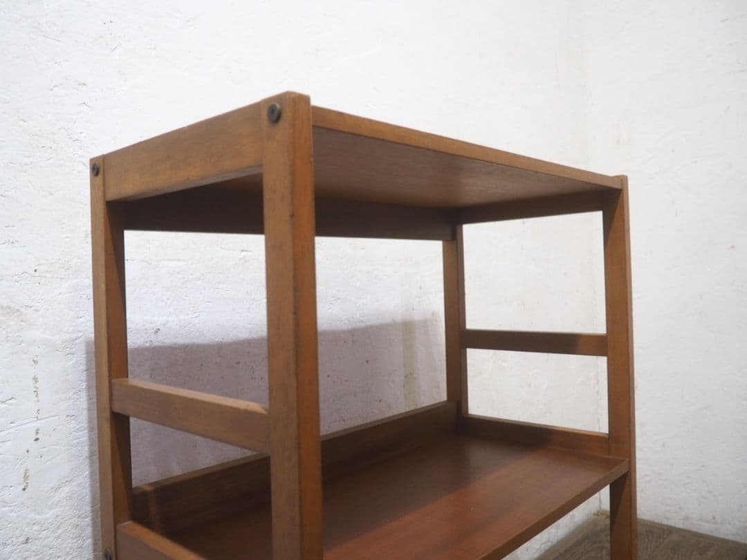 1372 ディスプレイラック 飾り棚 陳列棚 本棚 ブックケース レトロ 展示台