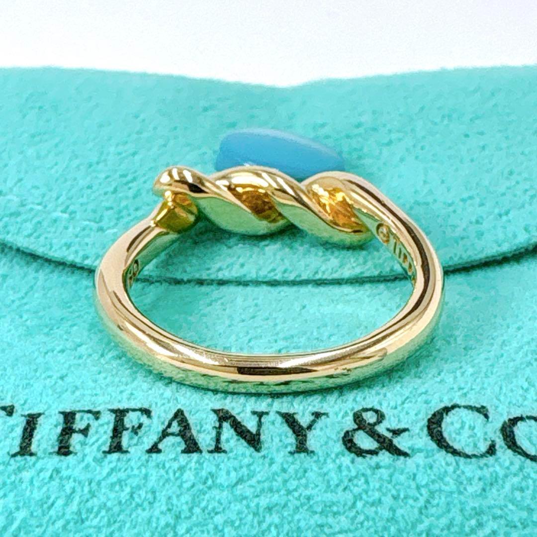 極美品 オールドティファニー ツイスト ノット リング 10.5号 k18