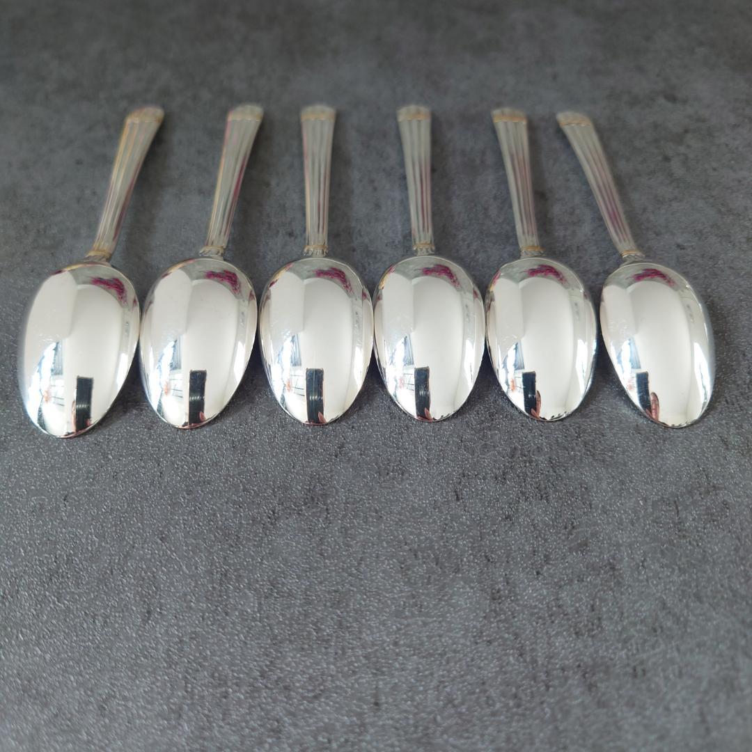 希少 美品 クリストフル アリアゴールドリング デミタススプーン 6点