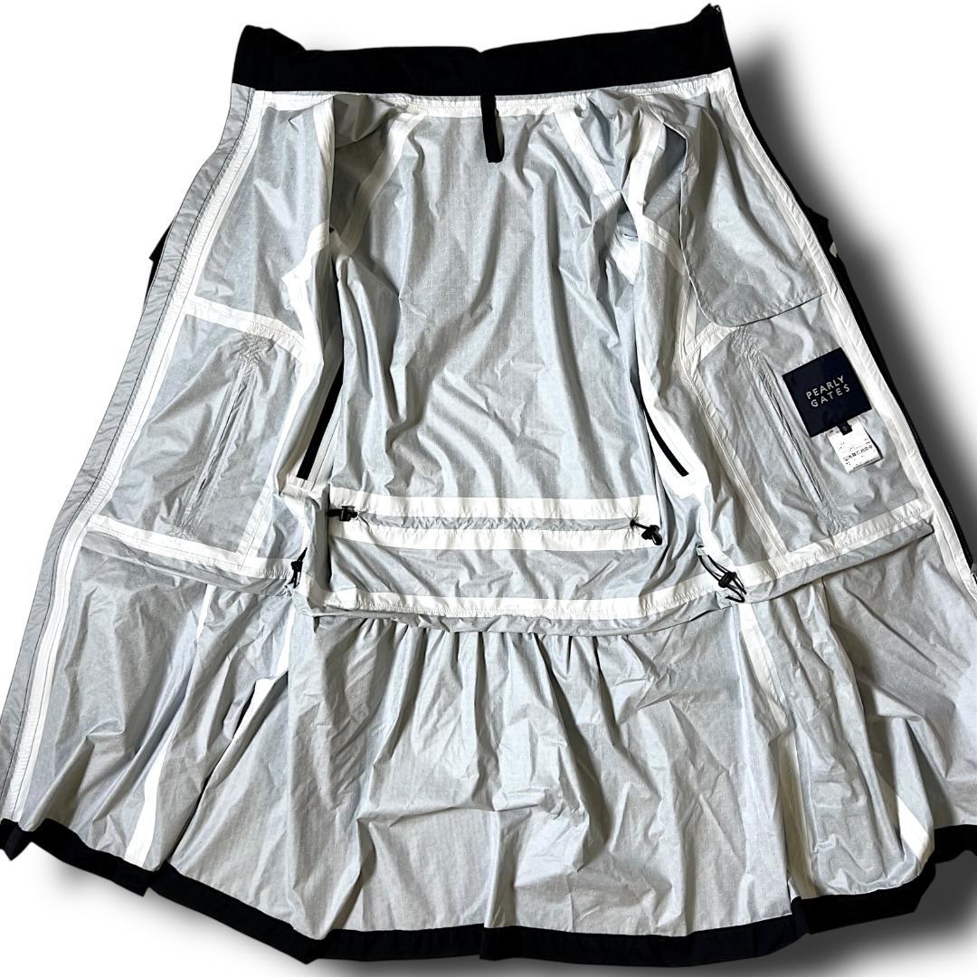 0 パーリーゲイツ AQUAX 防水透湿 レインジャケット ワンピース 黒系