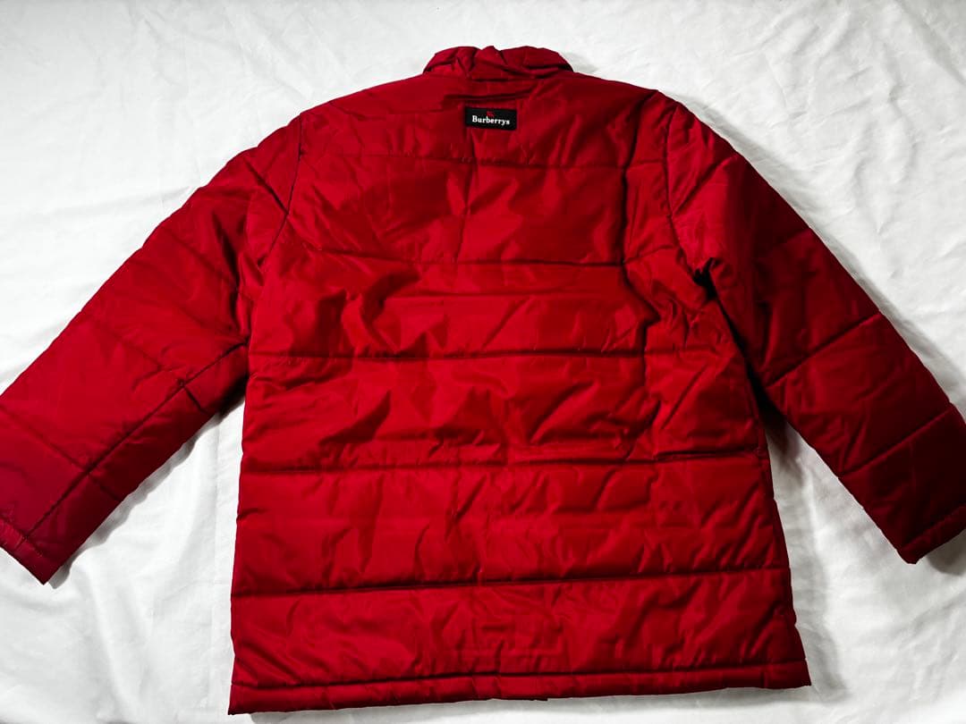 バーバリーBurberry レッド キルティングジャケット - メルカリ