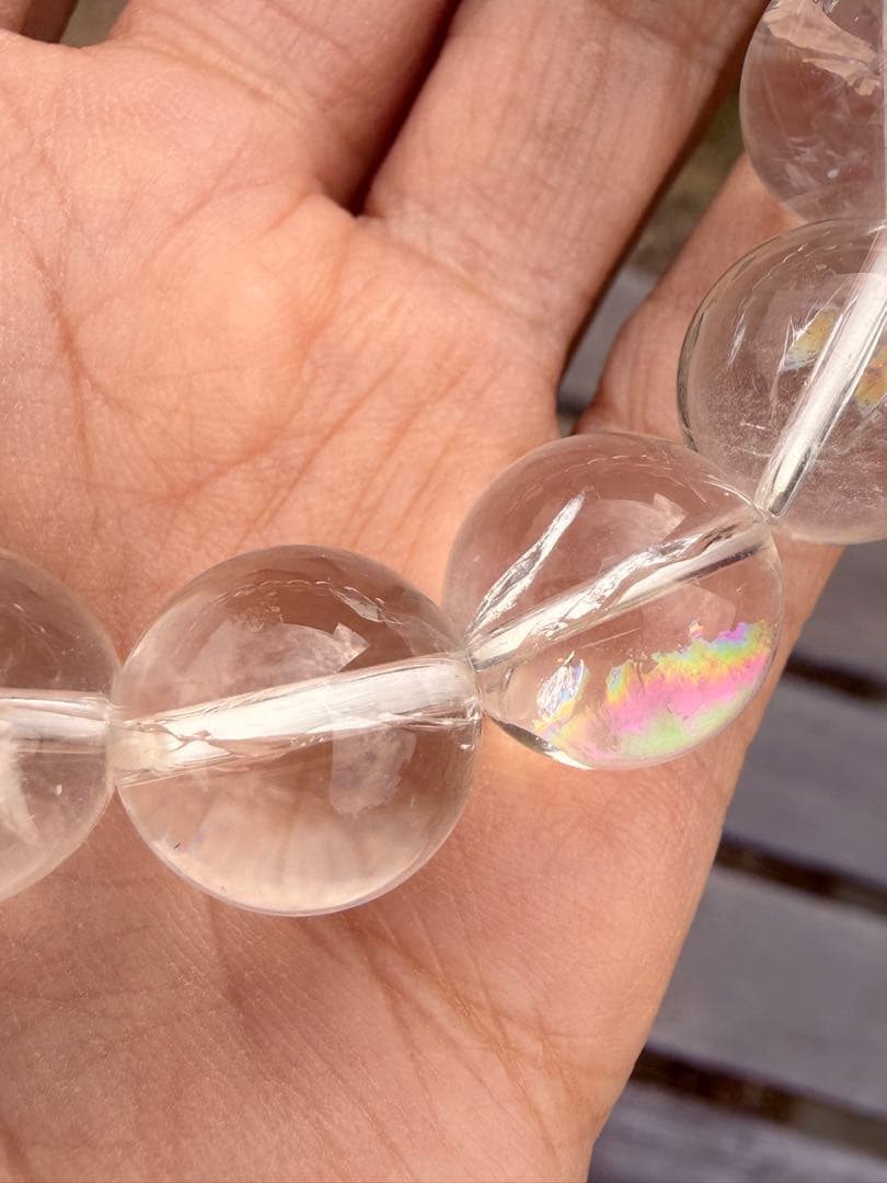 希少◇コロンビア産 レムリアンシードクリスタル　13.5mm　ブレスレット