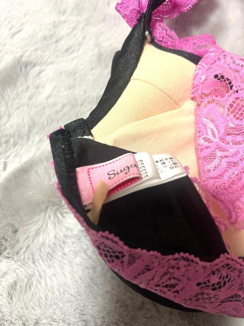 ❤︎MARS リボン 見せブラ チューブトップ 黒×ピンク❤︎マーズ