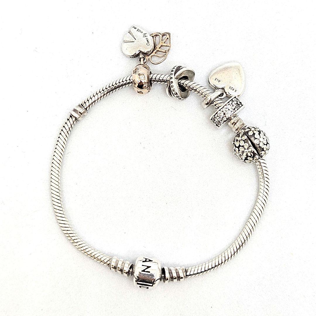 PANDORA パンドラ シルバー 925 ブレスレット チャーム付き - メルカリ
