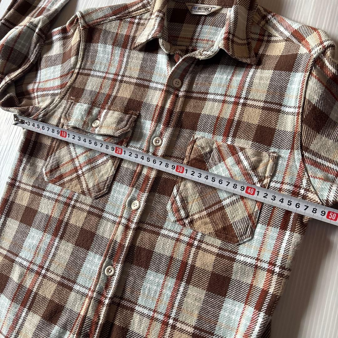 Fivebrother ネルシャツ 三角タグ 復刻 表記 small - メルカリ