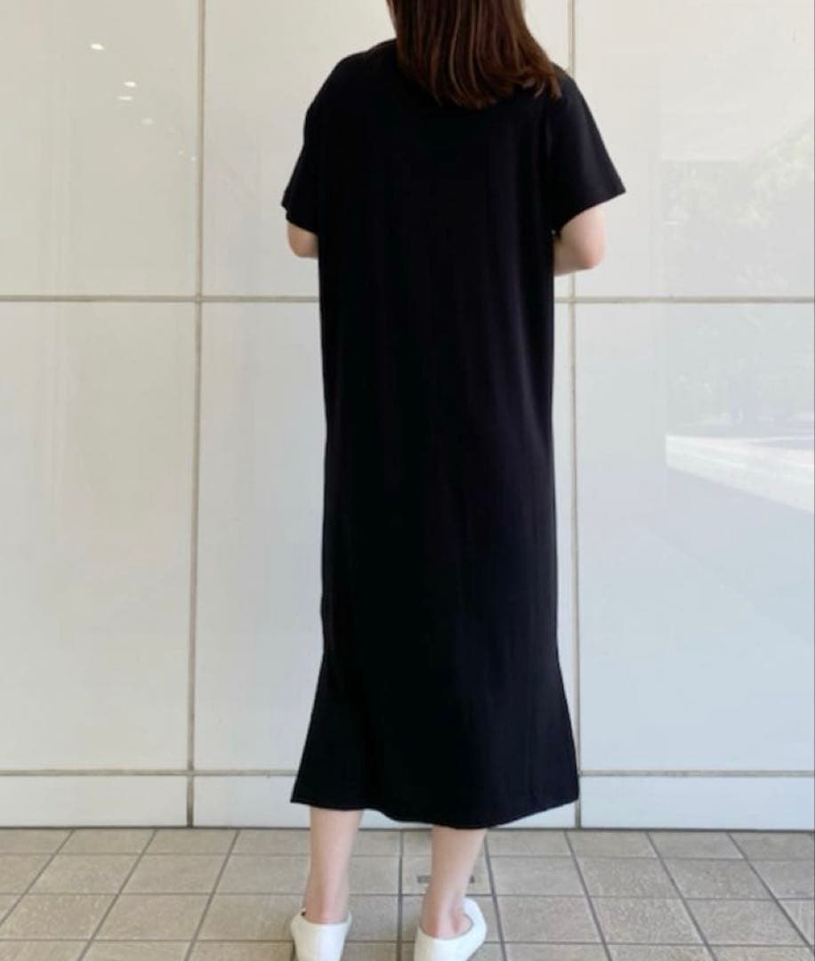 ジェラートピケ 接触冷感 ROBUCHON レーヨンロゴワンピース ロブション