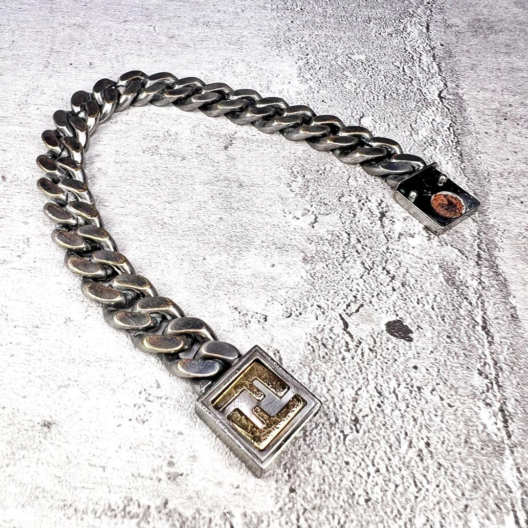 FENDI フェンディ 喜平 チェーンブレス FFゴールドロゴ Lサイズ - メルカリ