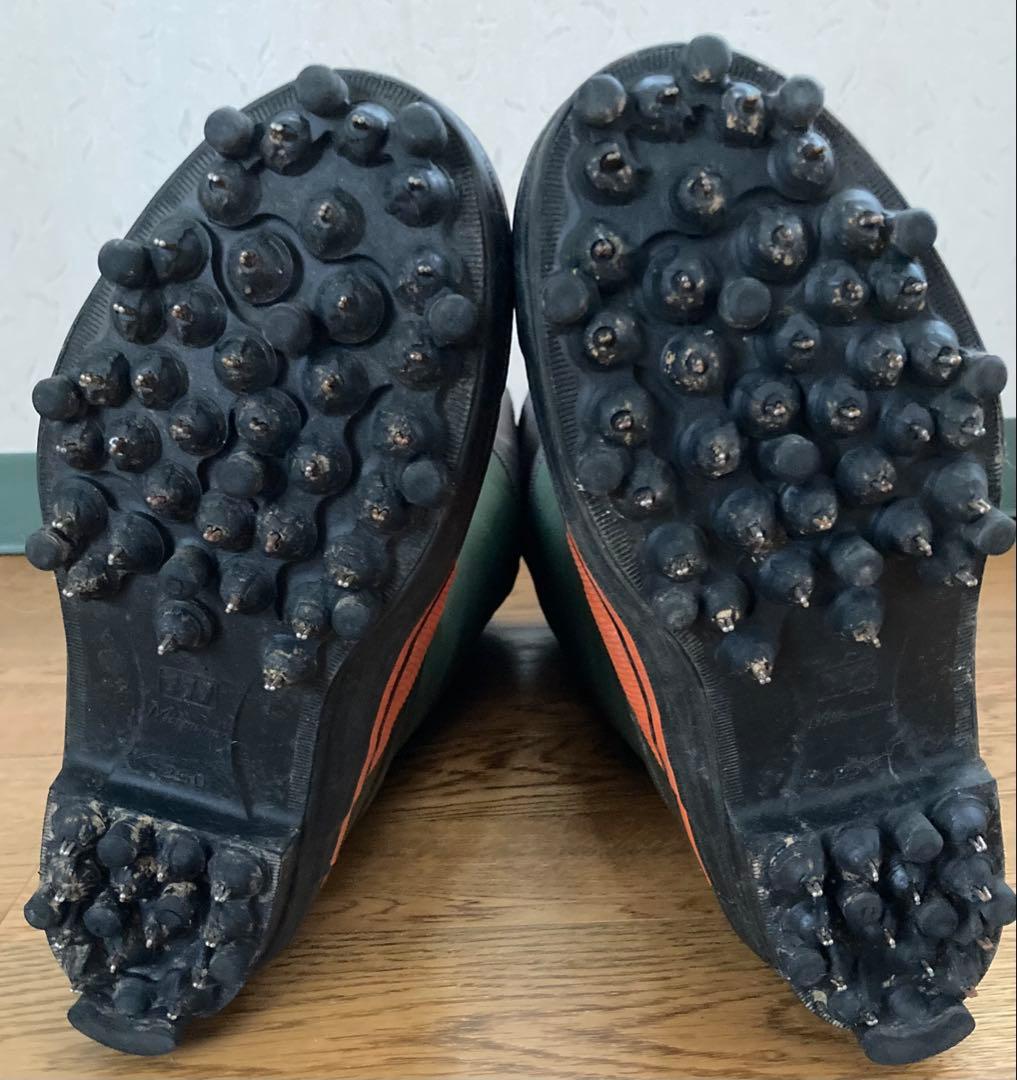 Gansho 80 ゴム長靴 緑/オレンジ