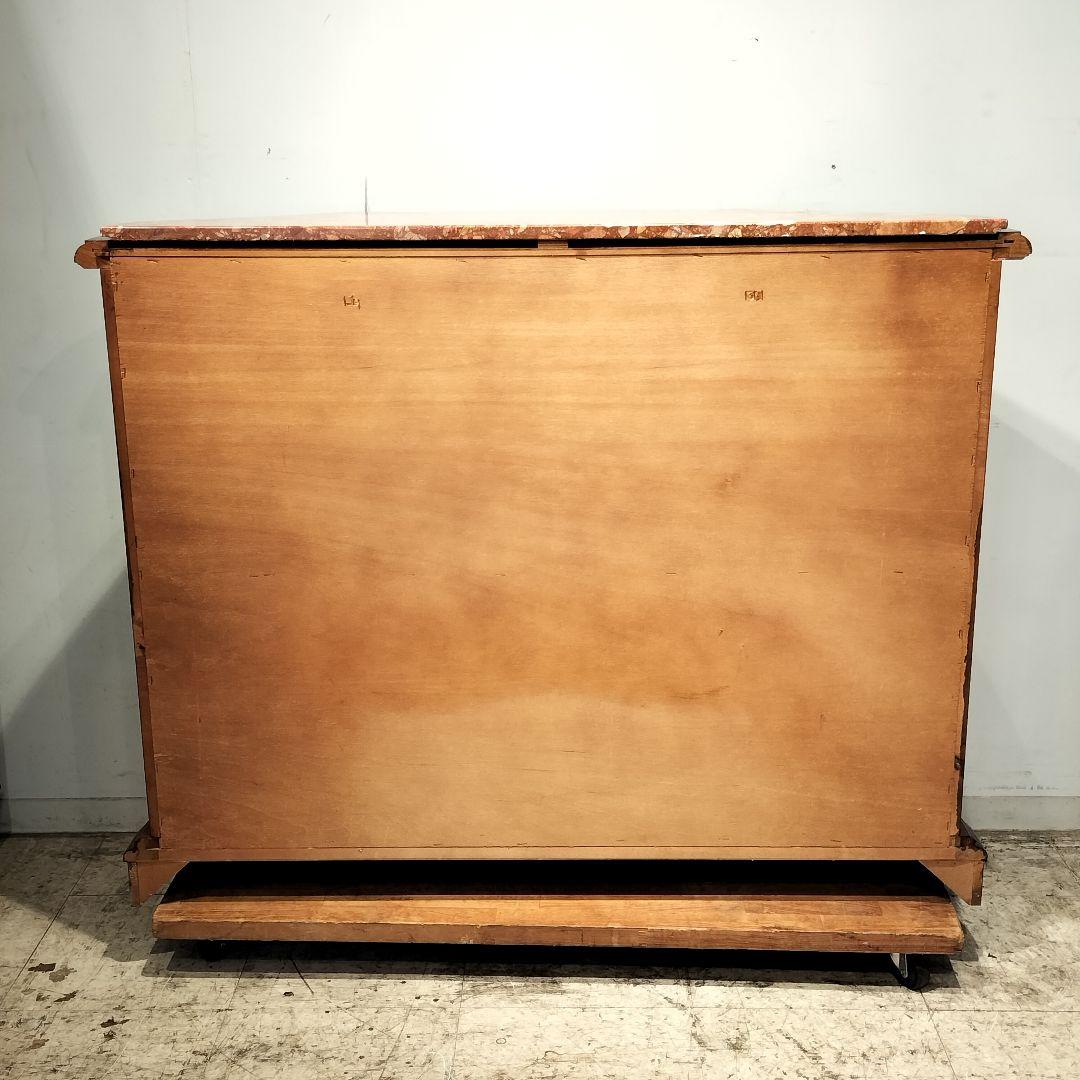 M♢年末Sale東名 象嵌 アンティーク サイドボード リプロ 大理石