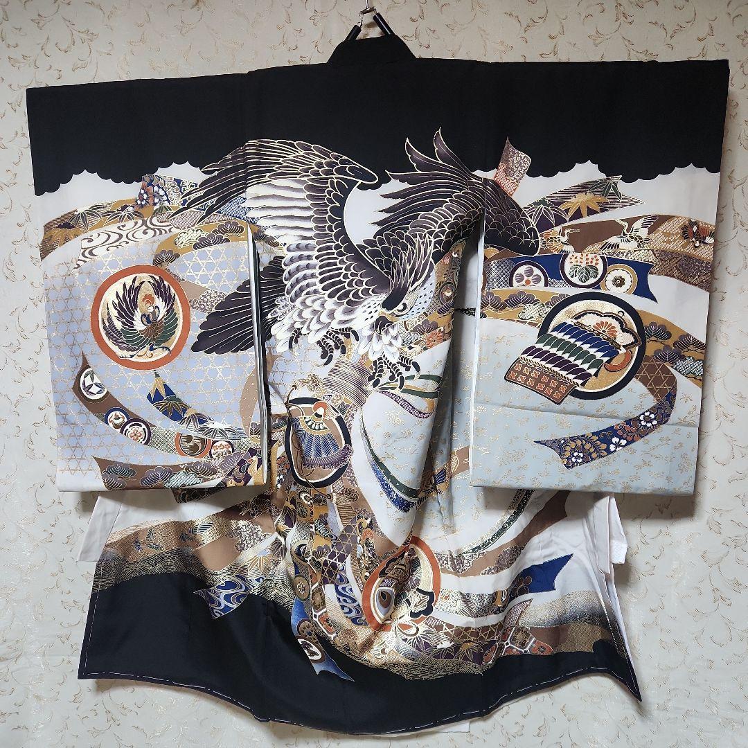 (t-93)#132 (保管品) 正絹 男児 お宮参り きもの 楽天市場】お宮参り 着物 男の子 絹100％ 正絹 男児初着 赤ちゃん 産着