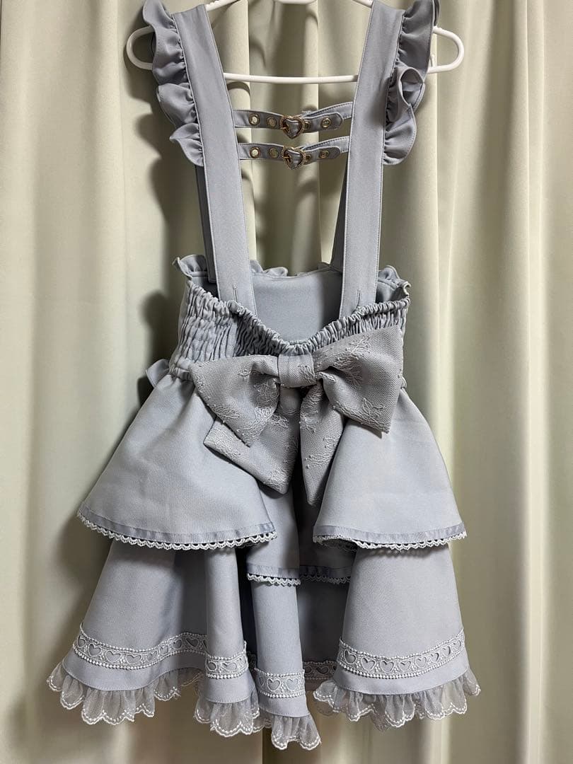 LIZLISA サスペンダー付ティアードスカパン ブルー - メルカリ