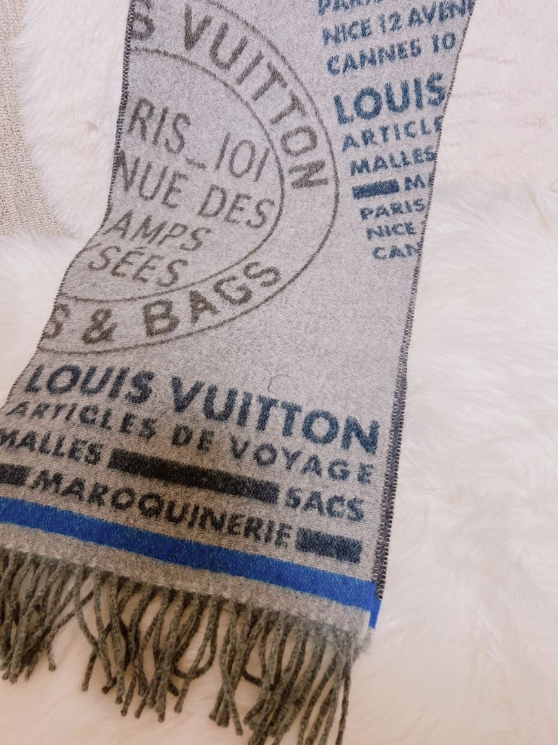 専用　LOUIS VUITTON エシャルプトランクスタンプス　マフラー kr881-4.jpg