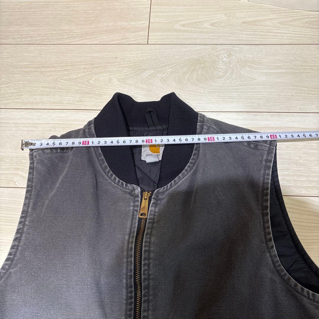 希少グレー・Lサイズ】カーハート ダックベスト V02 029 メキシコ製