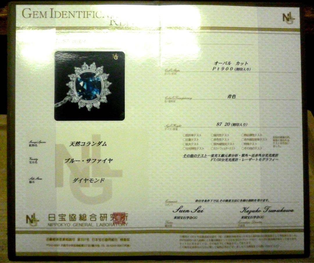 最終処分！！ブルーサファイア　タイタック　タイピン　0.87ct