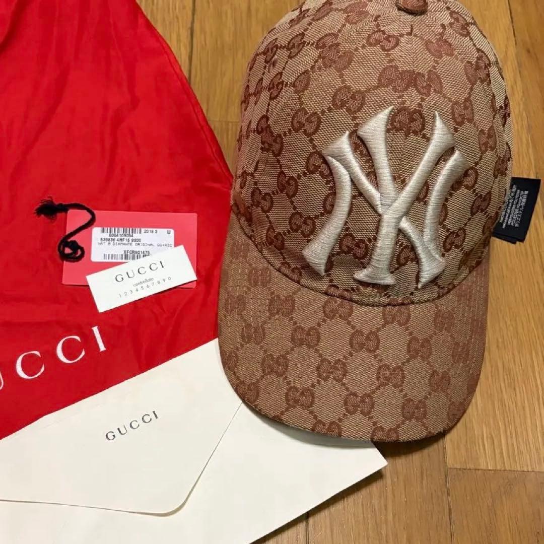 GUCCI MLB コラボ ベースボールキャップ GUCCI】グッチ ベースボールキャップ 576253 キャップ キャンバス