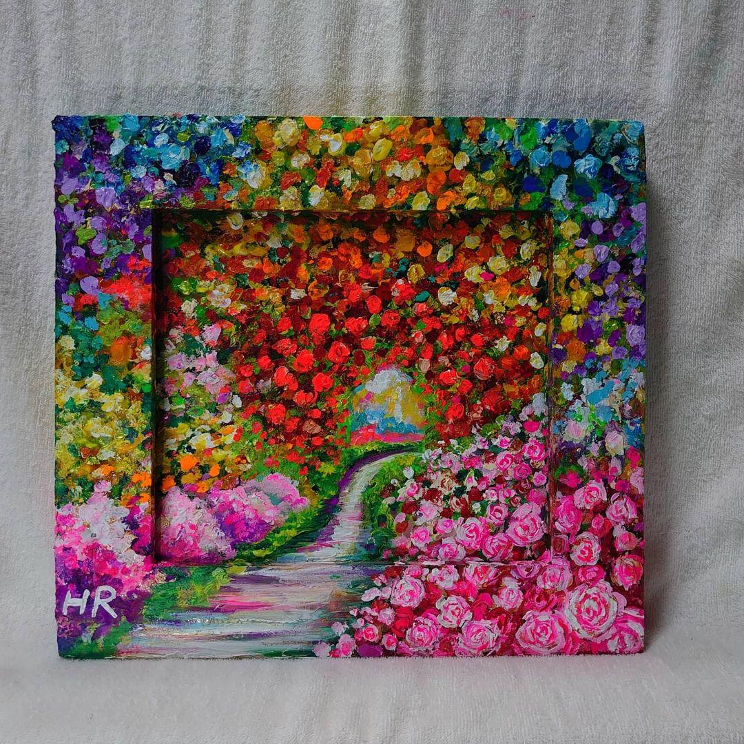 油絵 絵画【冬の朝日】 - メルカリ