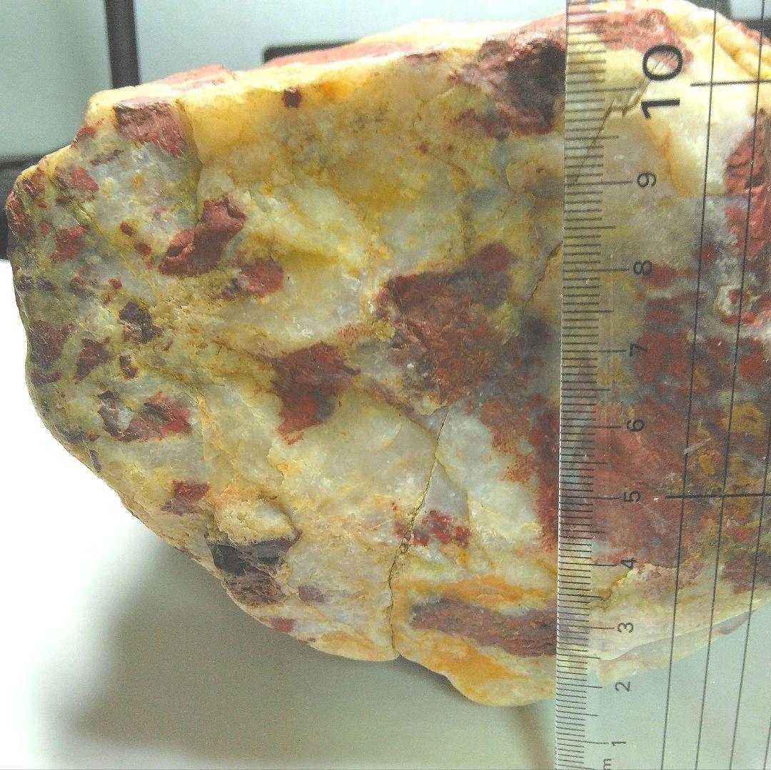 ジャスパー系 原石 2.7kg 天然石 鉱物標本 赤模様 インテリア
