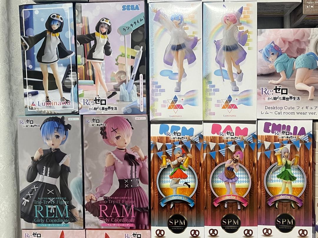 非売品】 リゼロ レム ラム エミリア フィギュア 40種 まとめ売り ご覧
