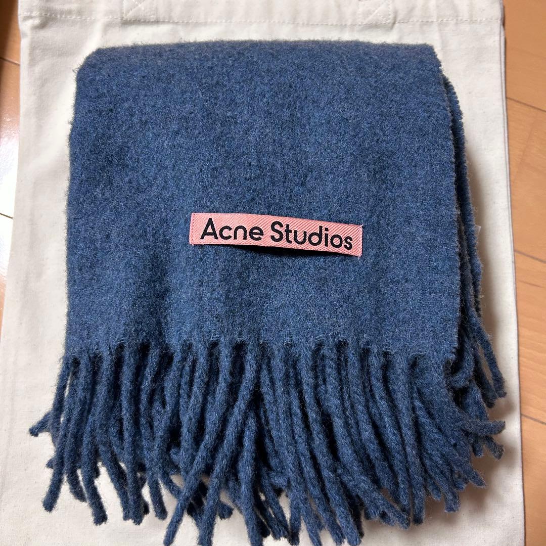 アクネストゥディオズ Acne studious マフラー ブルー - メルカリ