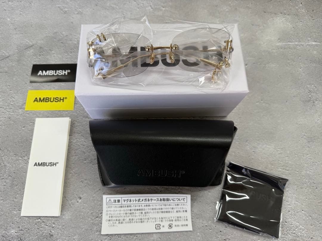 値下げ』ambush アンブッシュピアス サングラス ゴールド - メルカリ