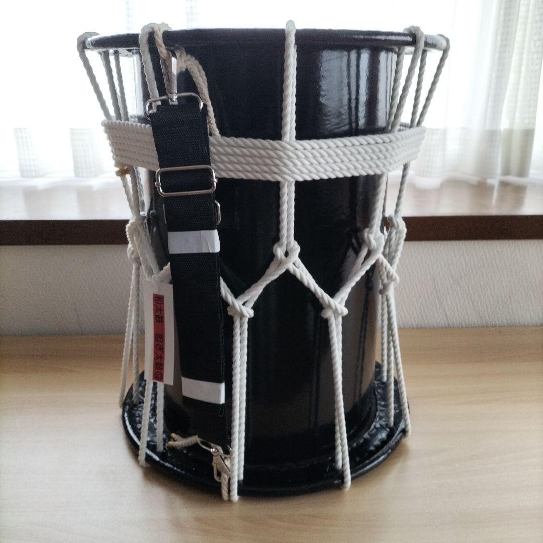 ミズキ様ご依頼商品」担ぎ太鼓 和太鼓 天然皮革 ストラップ付き 中古品