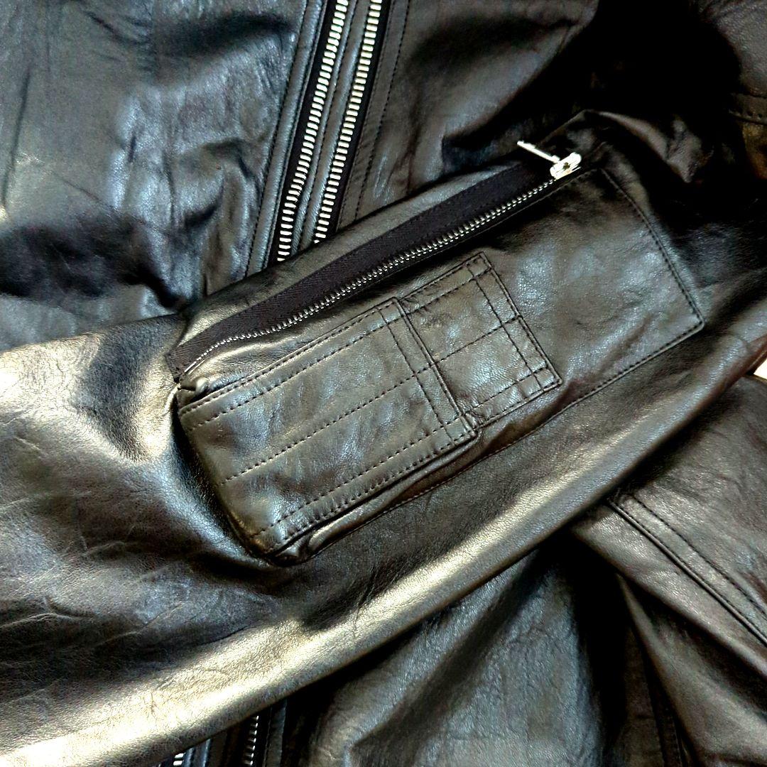 新品 2024F/W リックオウエンス クラシック フライト レザージャケット