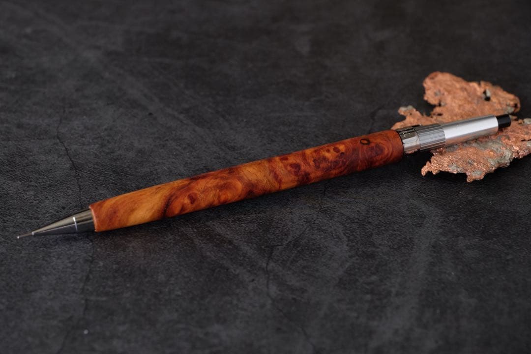 PG5木軸カスタム0207 高村杢工房 製図用シャープペンシル 花梨瘤